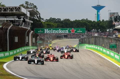 Start, formula 1 GP, Brasilien in Sao Paulo Interlagos, 11.11.2018 Photo:mspb Bairros Start, Formel 1 GP, Brasilien, 2018
