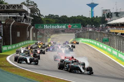Start, formula 1 GP, Brasilien in Sao Paulo Interlagos, 11.11.2018 Photo:mspb Bairros Start; Formel 1 GP, Brasilien, 2018