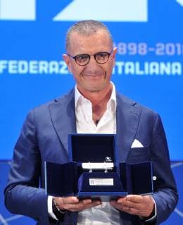 Photo LaPresse - Jennifer Lorenzini 12 November 2018 Firenze (Italy) Soccer Italy Prize "Panchina d oro 2018" - "Coverciano" In the pic: Aurelio Andreazzoli best coach of Serie B in the season 2017-2018  Copyright: xJenniferxLorenzini LaPressex