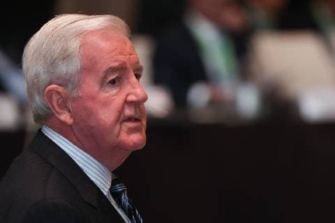 WADA press conferance in Baku Craig Reedie, President of the World Anti-Doping Agency, attends a meeting of WADA foundation board in Baku, Azerbaijan November 15, 2018. Azerbaijan  AzizxKarimov PacificxPress