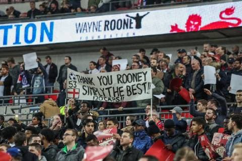 A Wayne Rooney (D.C. United) of England banner during the WR Foundation international match L?nderspiel between England and USA at Wembley Stadium, London, England on 15 November 2018. Copyright: xDavidxHornx PMI-2406-0006