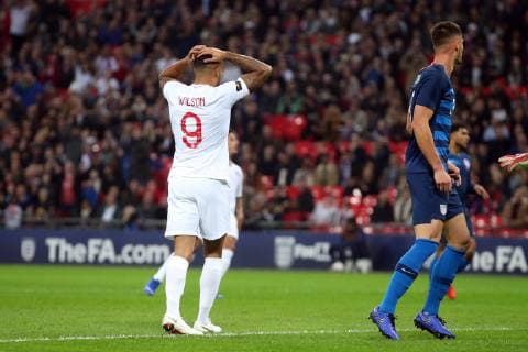 England v USA International Friendly L?nderspiel Callum Wilson of England rues a missed chance during the International Friendly match at Wembley Stadium, London Content Not Available For UK Newspapers Copyright: xPaulxChestertonx FIL-12555-0028