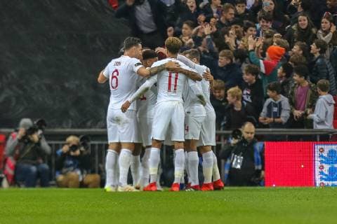 Jesse Lingard Manchester United ManU of England celebrates with team mates after he scores the opening goal during the WR Foundation international match L?nderspiel between England and USA at Wembley Stadium, London, England on 15 November 2018. Copyright: xDavidxHornx PMI-2406-0031