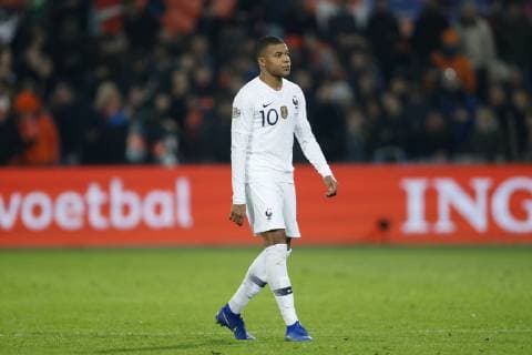 Kylian Mbappe of France during the UEFA Nations League A group 1 qualifying match between The Netherlands and France at stadium De Kuip on November 16, 2018 in Rotterdam, The Netherlands UEFA Nations League A group 1 2018 2019 xVIxVIxImagesx xMauricexvanxSteenxIVx 12797167