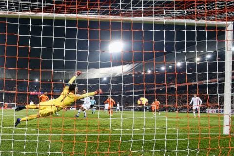 ROTTERDAM, Stadium de Kuip, 16-11-20-18, football, season 2018 2019, Georginio Wijnaldum scores 1-0 during the Nations League game Netherlands - France Netherlands - France  x2625551x
