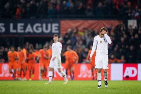Fußball, Nations League, Niederlande - Frankreich Antoine Griezmann of France during the UEFA Nations League A group 1 qualifying match between The Netherlands and France at stadium De Kuip on November 16, 2018 in Rotterdam, The Netherlands UEFA Nations League A group 1 2018 2019 xVIxVIxImagesx xTomxBodexMultimediaxIVx 12798654