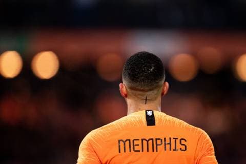 Fußball, Nations League, Niederlande - Frankreich Memphis Depay of Holland during the UEFA Nations League A group 1 qualifying match between The Netherlands and France at stadium De Kuip on November 16, 2018 in Rotterdam, The Netherlands UEFA Nations League A group 1 2018 2019 xVIxVIxImagesx xTomxBodexMultimediaxIVx 12798686