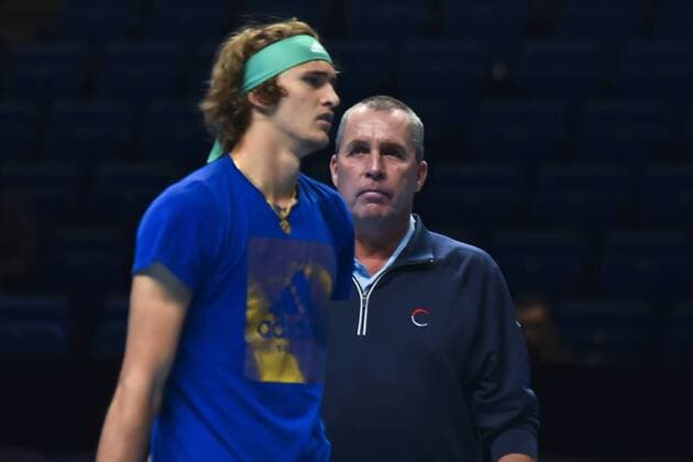November 16, 2018 - London, United Kingdom - Alexander Zverev talks with his coach Ivan Lendl (R) during training session during Day Six of the Nitto ATP Tennis Herren Finals at The O2 Arena on November 16, 2018 in London, England. Nitto ATP Finals - Day 6  - ZUMAn230 20181116_zaa_n230_254 Copyright: xAlbertoxPezzalix