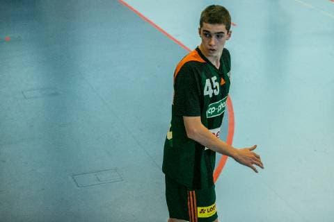 Pablo Urdangarin 45 Spanier, Neffe des spanischen Königs Felipe - hier im A-Nachwuchsteam der Handballer von Hannover-Burgdorf am 17. November 2018 gegen den Bergischen HC.