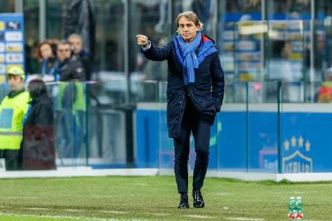 Fußball, Nations League, Italien - Portugal Italien, Mailand, 17.11.2018, UEFA Nations League, League A, Group 3, Italien - Portugal Trainer Roberto Mancini (ITA) gestikuliert, gestik ( DeFodi048