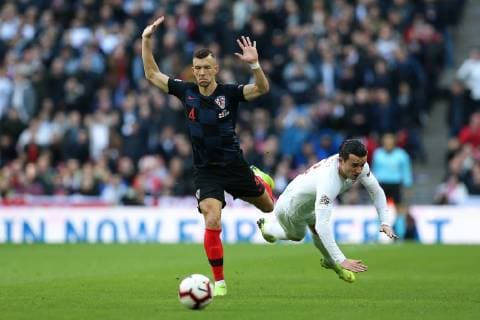 England v Croatia UEFA Nations League Ivan Perisic (l) of Croatia fouls Ben Chilwell of England during the UEFA Nations League match at Wembley Stadium, London Content Not Available For UK Newspapers Copyright: xJamesxWilsonx FIL-12569-0008