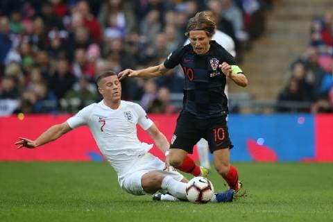 England v Croatia UEFA Nations League Luka Modric of Croatia is fouled by Ross Barkley of England during the UEFA Nations League match at Wembley Stadium, London Content Not Available For UK Newspapers Copyright: xPaulxChestertonx FIL-12568-0003