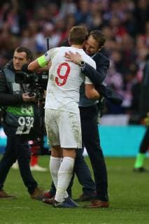 England v Croatia UEFA Nations League Harry Kane of England and England Manager Gareth Southgate celebrate victory at the end of the UEFA Nations League match at Wembley Stadium, London Content Not Available For UK Newspapers Copyright: xPaulxChestertonx FIL-12568-0087