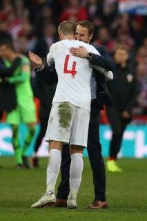 England v Croatia UEFA Nations League Eric Dier of England and England Manager Gareth Southgate celebrate victory at the end of the UEFA Nations League match at Wembley Stadium, London Content Not Available For UK Newspapers Copyright: xPaulxChestertonx FIL-12568-0091