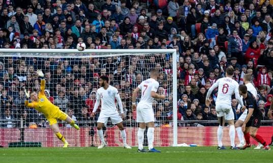 Andrej Kramaric of Croatia scores during the UEFA Nation League Group Stage match between England and Croatia at Wembley Stadium, London, England on 18 November 2018. Copyright: xLiamxMcAvoyx 21980097