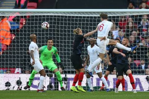 England v Croatia UEFA Nations League John Stones of England heads for goal during the UEFA Nations League match at Wembley Stadium, London Content Not Available For UK Newspapers Copyright: xPaulxChestertonx FIL-12568-0131
