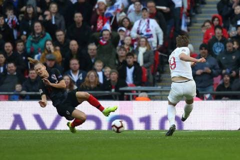 England v Croatia UEFA Nations League Harry Kane of England has a shot on goal during the UEFA Nations League match at Wembley Stadium, London Content Not Available For UK Newspapers Copyright: xPaulxChestertonx FIL-12568-0133
