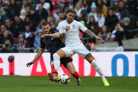 England v Croatia UEFA Nations League Ante Rebic of Croatia and Kyle Walker of England in action during the UEFA Nations League match at Wembley Stadium, London Content Not Available For UK Newspapers Copyright: xPaulxChestertonx FIL-12568-0157