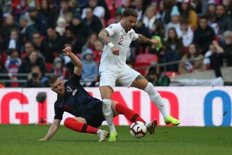 England v Croatia UEFA Nations League Ante Rebic of Croatia and Kyle Walker of England in action during the UEFA Nations League match at Wembley Stadium, London Content Not Available For UK Newspapers Copyright: xPaulxChestertonx FIL-12568-0159