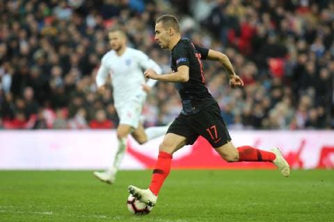 Marko Rog of Croatia in possession during the Nations League A Group 4 international match L?nderspiel between England and Croatia at Wembley Stadium, London, England on 18 November 2018. Copyright: xPaulxDennisx PMI-2412-0064