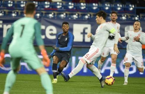 Mikel Oyarzabal ( Espagne ) FOOTBALL : France vs Espagne - Match Amical - Caen - 19 11 2018 FedericoPestellini PANORAMIC 