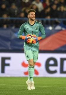 Unai Simon ( Espagne ) FOOTBALL : France vs Espagne - Match Amical - Caen - 19 11 2018 FedericoPestellini PANORAMIC 
