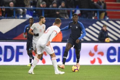 Ibrahima Sissoko ( France ) FOOTBALL : France vs Espagne - Match Amical - Caen - 19 11 2018 FedericoPestellini PANORAMIC 