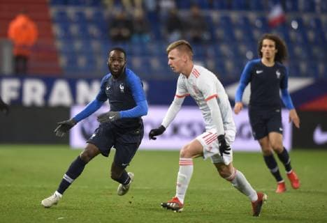 Jonathan Ikone ( France ) FOOTBALL : France vs Espagne - Match Amical - Caen - 19 11 2018 FedericoPestellini PANORAMIC 