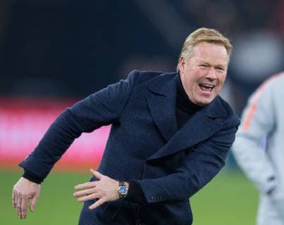 Nach dem Spielende: Cheftrainer Ronald Koeman (NED) freut sich. Fussball UEFA Nations League 2018 2019, Deutschland - Niederlande in Gelsenkirchen, Deutschland am 19.11.2018,