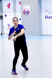 Alexandra Lacrabere HANDBALL : Entrainement et Conference de presse - Equipe de France Feminine - Creteil - 20 11 2018 JBAutissier Panoramic 