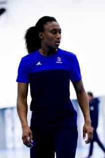 Siraba Dembele Pavlovic HANDBALL : Entrainement et Conference de presse - Equipe de France Feminine - Creteil - 20 11 2018 JBAutissier Panoramic 