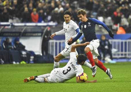 Fußball, Frankreich - Uruguay Antoine Griezmann vs Bruno Mendez FOOTBALL : Match amical France vs Uruguay 20 11 2019 
