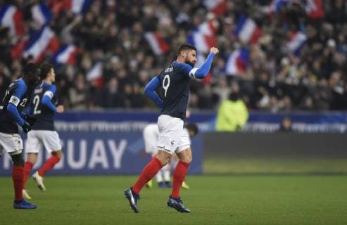 Fußball, Frankreich - Uruguay Joie de Olivier Giroud (France) FOOTBALL : France vs Uruguay - Match Amical - Paris - 20 11 2018 FedericoPestellini PANORAMIC 