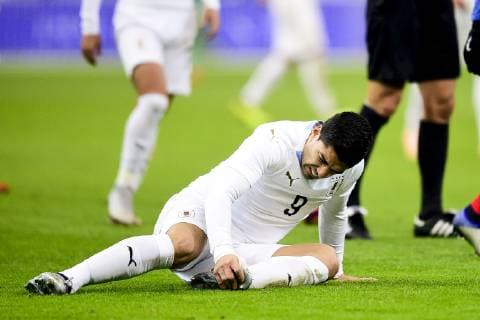 Luis Suarez (Uruguay) FOOTBALL : France vs Uruguay - Match Amical - St Denis - 20 11 2018 JBAutissier Panoramic 