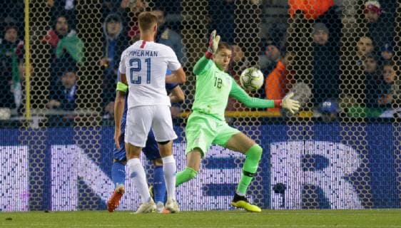 November 20, 2018 - Genk, Belgium - Genk, Belgium - Tuesday November 20, 2018: The men s national teams of the United States (USA) and Italy (ITA) play in an International Friendly Länderspiel game at Luminus Arena. Ethan Horvath - ZUMAt139 20181120_zaa_t139_019 Copyright: xJohnxDortonx