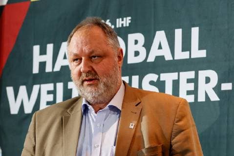 Muenchen, Deutschland, 21.11.2018, Pressekonferenz, 50 Tage bis zur Handball-WM 2019 Andreas Michelmann (Praesident Deutscher Handballbund) ( DeFodi507