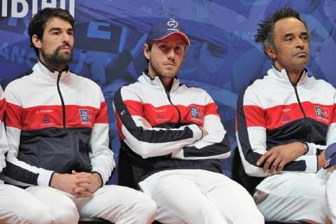 Finale Coupe Davis 2018 - Tirage au sort - Jeremy Chardy - Lucas Pouille - France TENNIS : Finale Coupe Davis - Lille - 22 11 2018 chryslenecaillaud panoramic 