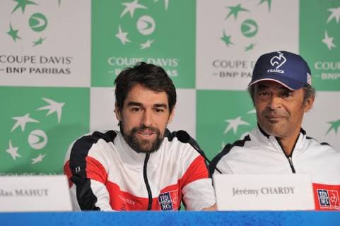 Finale Coupe Davis 2018 - Tirage au sort - Jeremy Chardy - France TENNIS : Finale Coupe Davis - Lille - 22 11 2018 chryslenecaillaud panoramic 