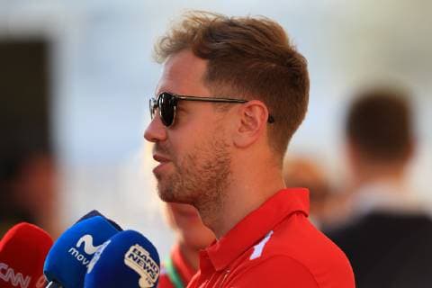 22nd November 2018, Yas Marina, Abu Dhabi, United Arab Emirates; Etihad Airways Formula 1 Grand Prix of Abu Dhabi, driver arrivals and press conference PK Pressekonferenz Scuderia Ferrari, Sebastian Vettel  ActionPlus12081836 Octane