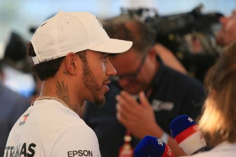 22nd November 2018, Yas Marina, Abu Dhabi, United Arab Emirates; Etihad Airways Formula 1 Grand Prix of Abu Dhabi, driver arrivals and press conference PK Pressekonferenz Mercedes AMG Petronas Motorsport, Lewis Hamilton  ActionPlus12081839 Octane