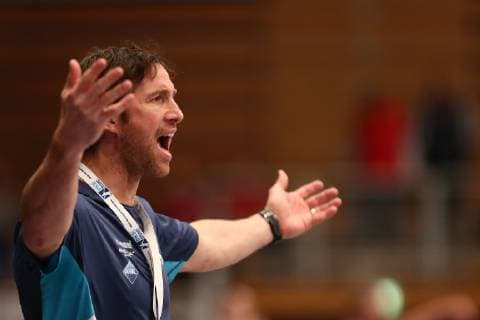 Handball 2. Bundesliga 2018 2019 - Hamburg Handball vs. TV 05 07 Huettenberg Trainer Torsten Jansen (Hamburg) schimpft über die Leistung seiner Mannschaft . Sporthalle Hamburg Hamburg Foto: Frank Schoof
