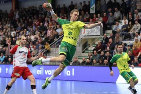 Dominik Waldhof (VfL Eintracht Hagen 26) frei vorm Tor, ASV Hamm-Westfalen vs VfL Eintracht Hagen, Handball, 2. Bundesliga, 24.11.2018, ASV Hamm-Westfalen vs VfL Eintracht Hagen, Handball, 2. Bundesliga, 24.11.2018 Hamm Copyright: xEibner Jan_Strohdiekx EP_JSK