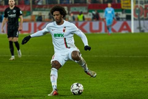 Augsburg, Germany 24.11.2018, 1. Bundesliga, 12. Spieltag, FC Augsburg - Eintracht Frankfurt, Francisco da Silva Caiuby (FCA) in Aktion ( DeFodi501 *** Augsburg Germany 24 11 2018 1 Bundesliga 12 Matchday FC Augsburg Eintracht Frankfurt Francisco da Silva Caiuby FCA in action DeFodi501