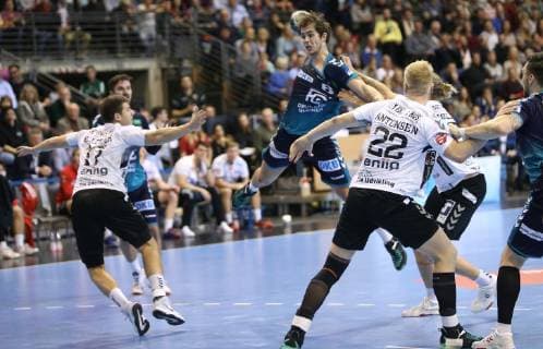25.11.2018, Handball - EHF-Pokal - 3.Runde - 6.Spieltag - Fuechse Berlin - Aalborg Handbold Bild: Jacob Tandrup Holm (Fuechse Berlin) Handball - EHF-Pokal - 3.Runde - 6.Spieltag - Fuechse Berlin - Aalborg Handbold