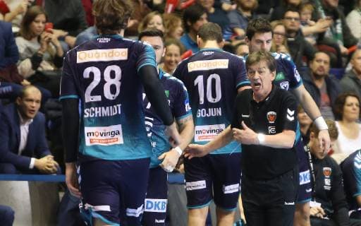 25.11.2018, Handball - EHF-Pokal - 3.Runde - 6.Spieltag - Fuechse Berlin - Aalborg Handbold Bild: Trainer Velimir Petkovic (Fuechse Berlin) Handball - EHF-Pokal - 3.Runde - 6.Spieltag - Fuechse Berlin - Aalborg Handbold