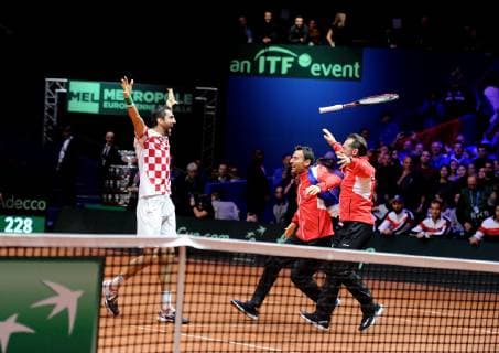 Finale Coupe Davis 2018 - Marin Cilic - Croatie - victoire coupe davis TENNIS : Finale Coupe Davis - Lille - 25 11 2018 chryslenecaillaud panoramic 