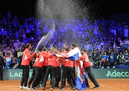 Finale Coupe Davis 2018 - Marin Cilic - Croatie - victoire coupe davis TENNIS : Finale Coupe Davis - Lille - 25 11 2018 chryslenecaillaud panoramic 