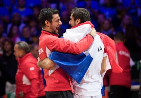 2018 Davis Cup Final FRA v CRO Marin Cilic (CRO) and Mate Pavic (CRO) 2018 Davis Cup Final FRA v CRO