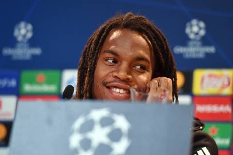 Renato SANCHES (Bayern Muenchen), Einzelmotiv,Portraet,Portrait,Porträt. Pressekonferenz FC Bayern Muenchen vor dem Champions League Spiel gegen Benfica Lissabon, Fussball,am 26.11.2018,.