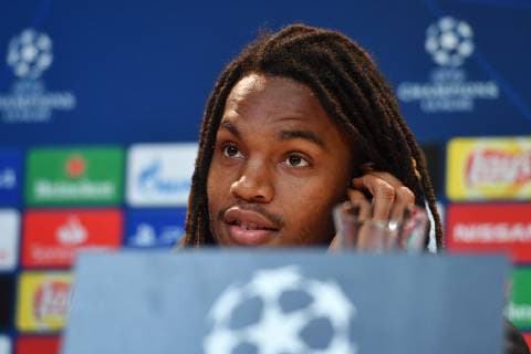 Renato SANCHES (Bayern Muenchen), Einzelmotiv,Portraet,Portrait,Porträt. Pressekonferenz FC Bayern Muenchen vor dem Champions League Spiel gegen Benfica Lissabon, Fussball,am 26.11.2018,.